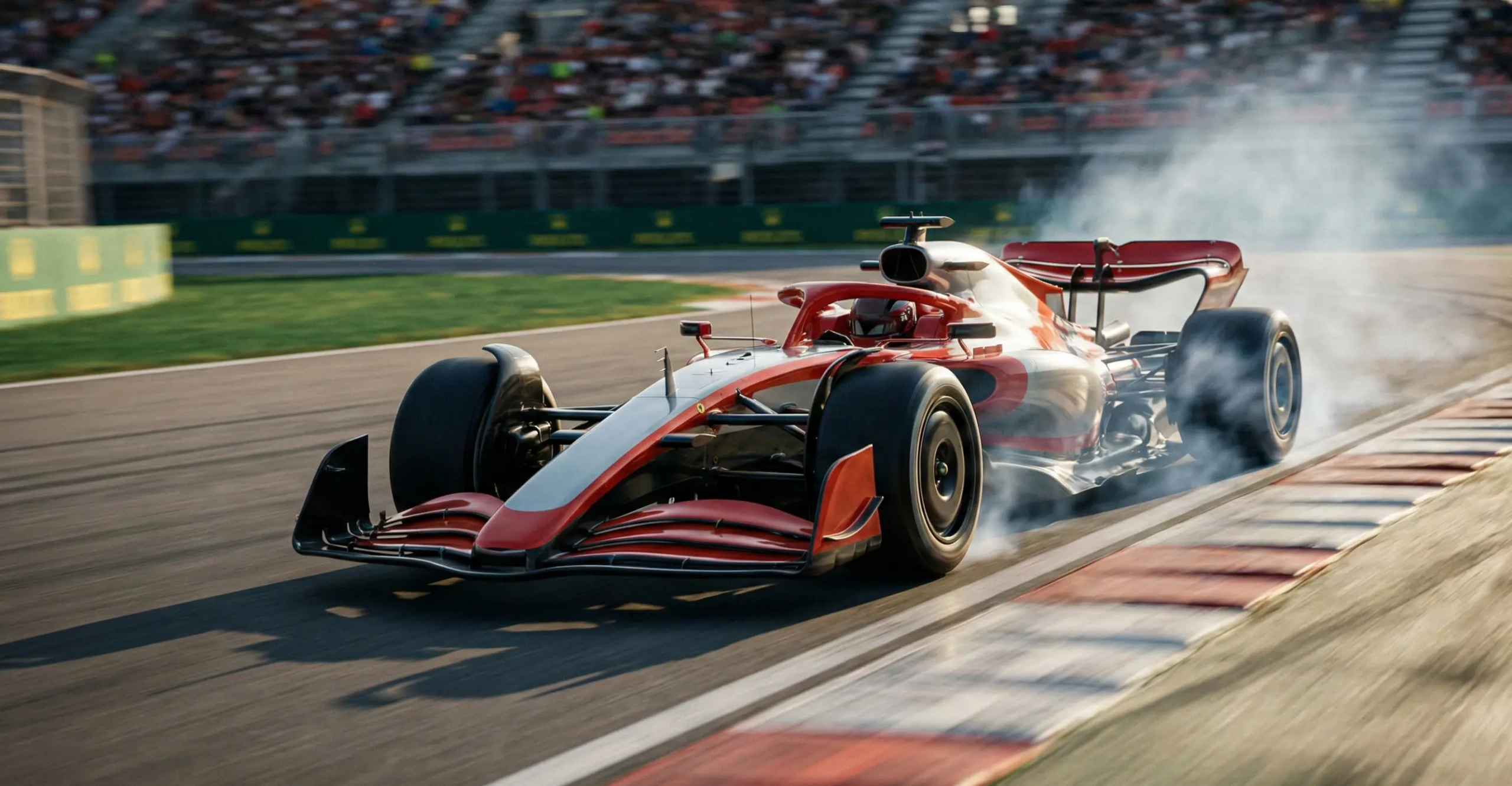 Formel 1 Rennwagen auf der Rennstrecke bei einem Grand Prix