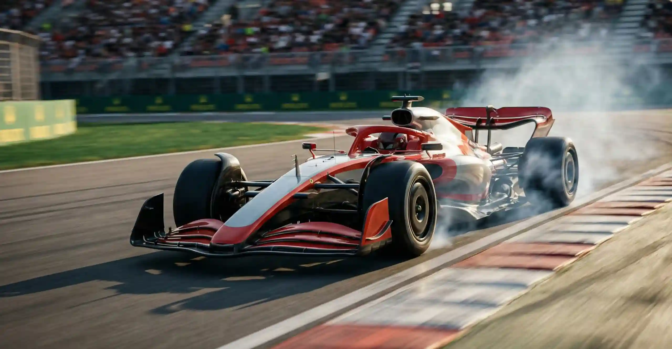 Formel 1 Rennwagen auf der Rennstrecke bei einem Grand Prix