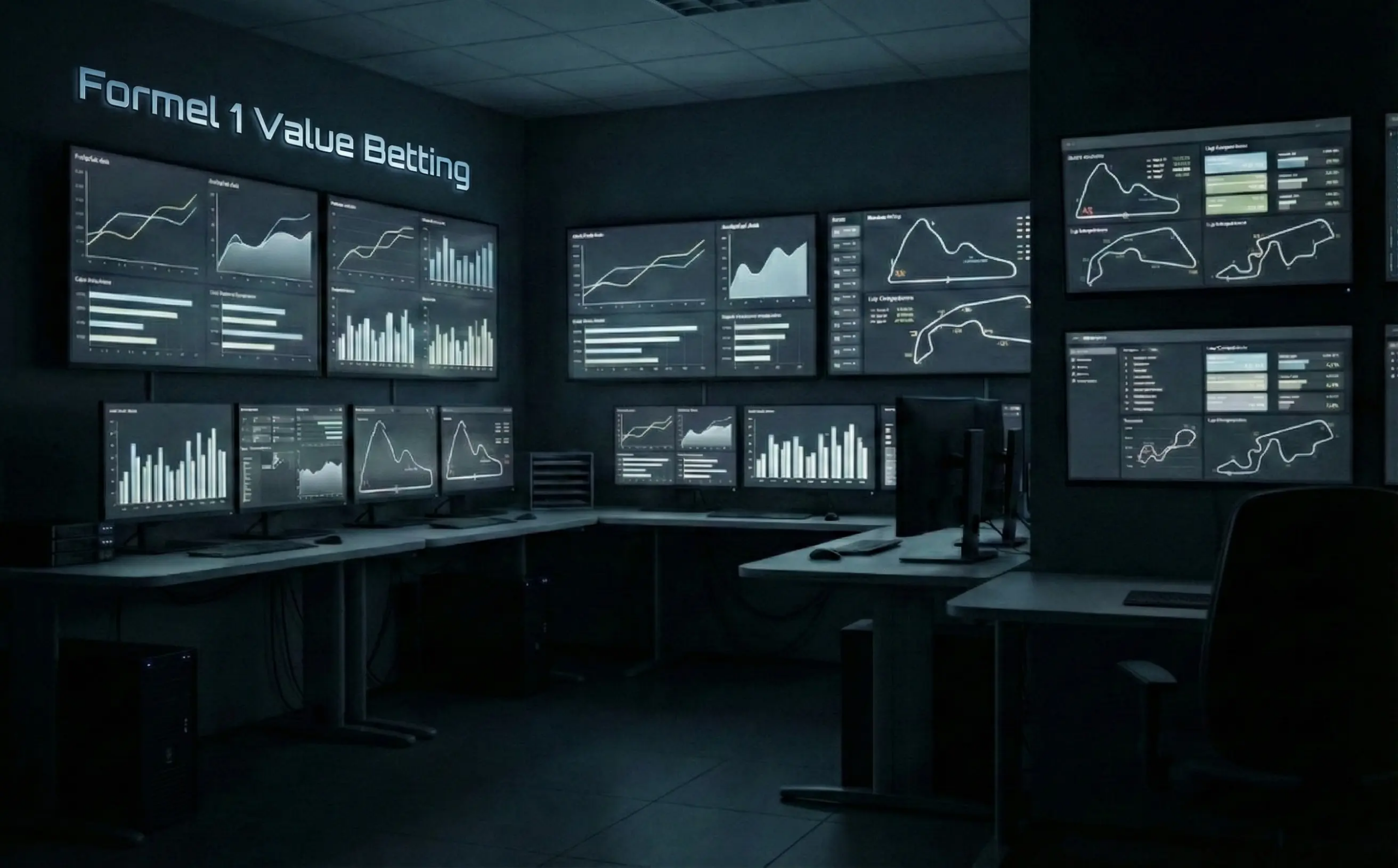 Formel 1 Datenbildschirme mit Rundenzeiten und Statistiken